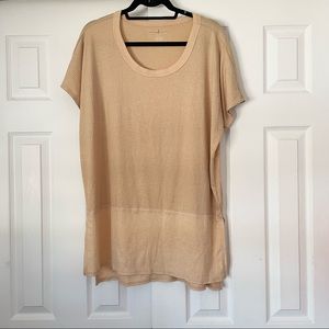 American Eagle Ribbed Short Sleeve Tunic Top